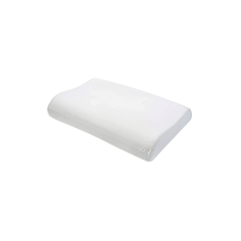 The White Willow Contour Cervical Orthopedic Memory Foam Pillow Queen Size Off White - Image 3