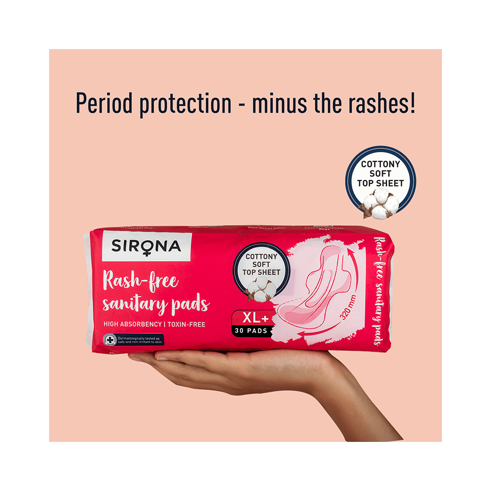 Sirona Cottony Top Sheet Soft Rash Free Sanitary Pads XL+ - Image 3