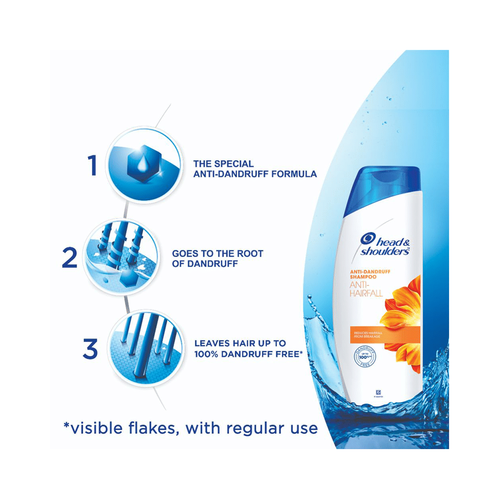 Head & Shoulders Anti Hairfall Anti-Dandruff Shampoo | For Hair Care - Image 4