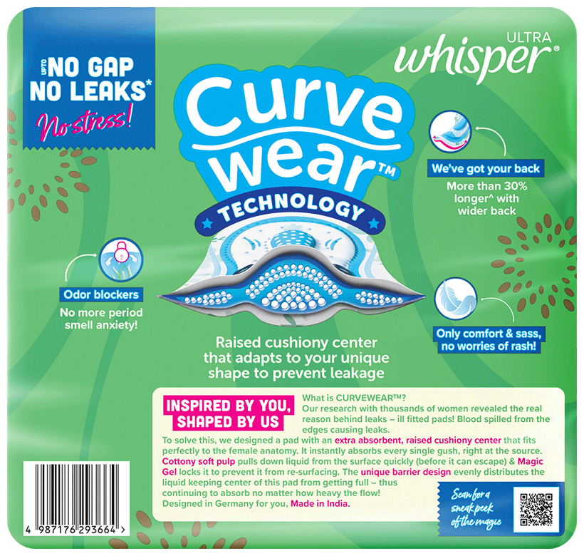 Whisper Ultra No Gap No Leaks Sanitary Pad XL+ - Image 2