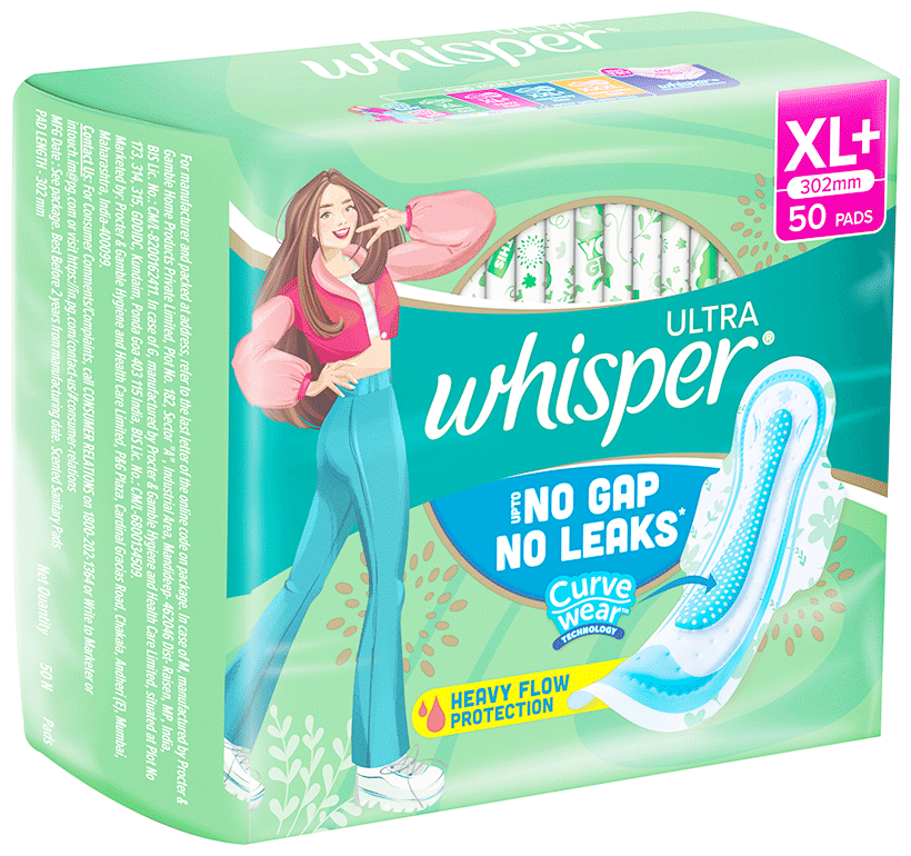 Whisper Ultra No Gap No Leaks Sanitary Pad XL+ - Image 3