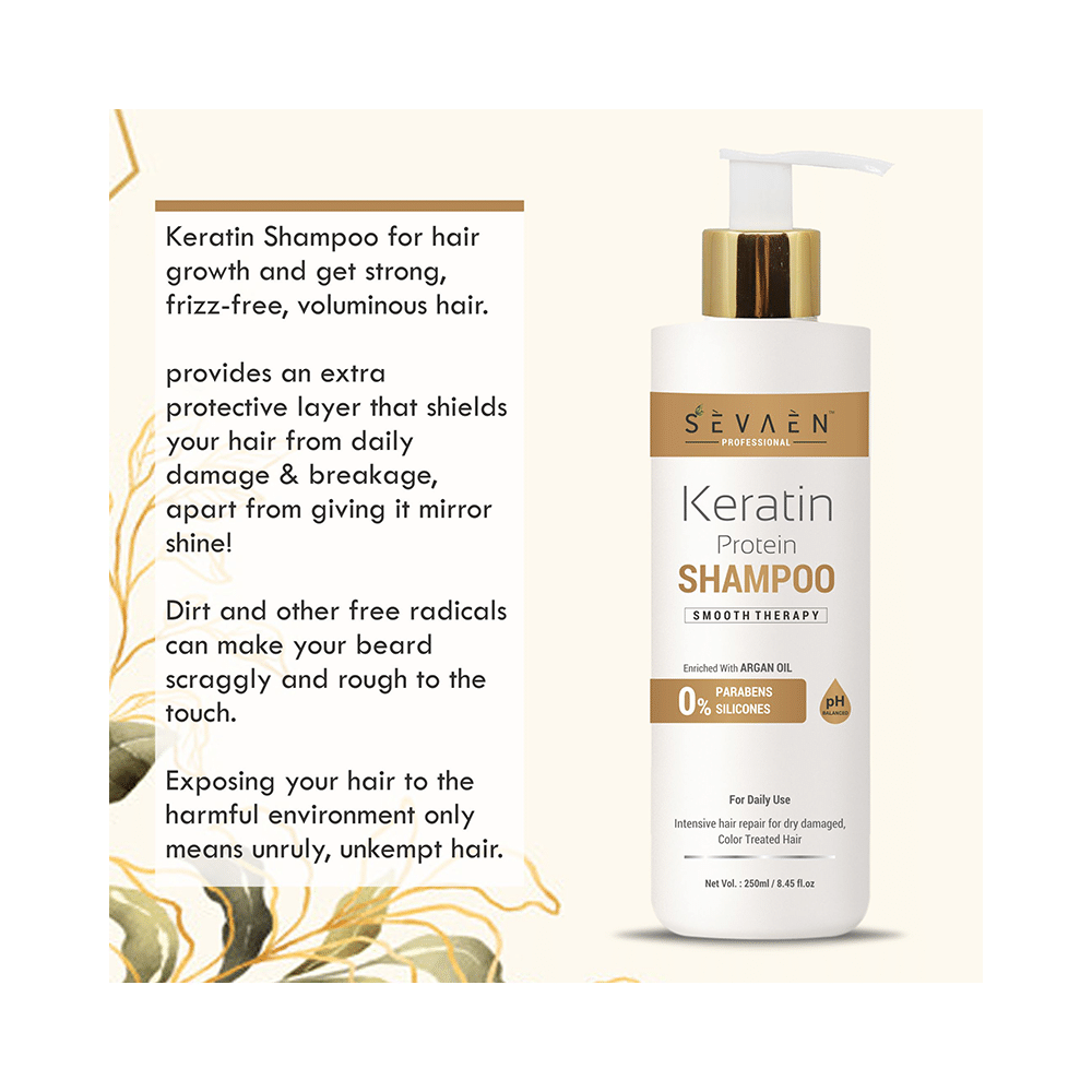 Sevaen Professional Combo Pack of Keratin Protien Shampoo & Keratin Protien Conditioner (250ml Each) - Image 3