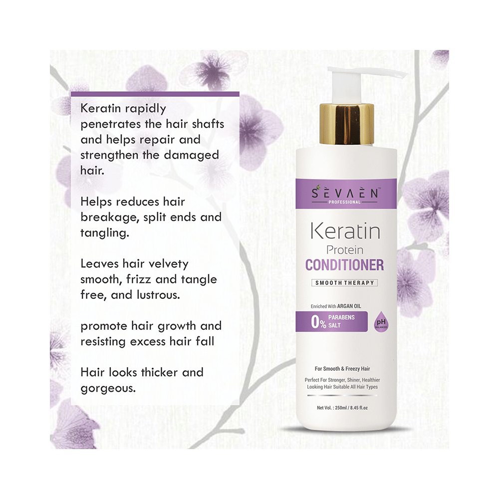 Sevaen Professional Combo Pack of Keratin Protien Shampoo & Keratin Protien Conditioner (250ml Each) - Image 2