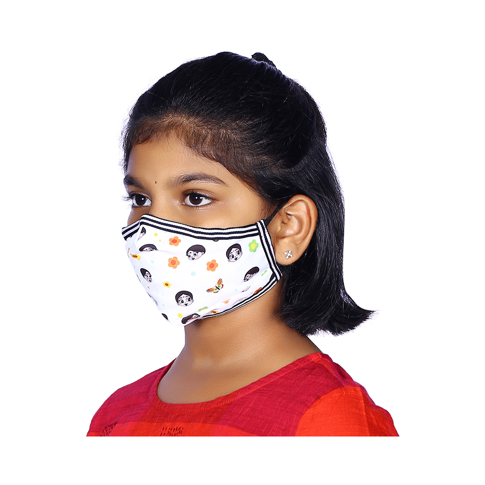 Vibe Chhota Bheem Premium Re-Usable Face Mask for Kids with 25 Filters Free Size Sparow - Image 6