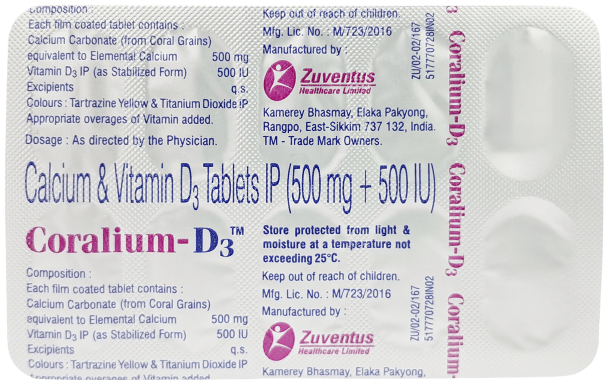 Coralium-D3 Tablet