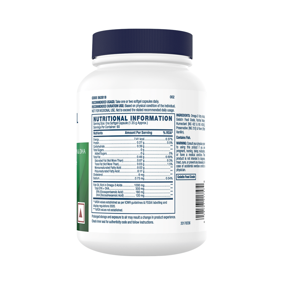 GNC Fish Oil 1000mg with Omega 3 (EPA & DHA) | Softgel Capsule for Heart, Brain, Skin, Eye & Joint Health - Image 10