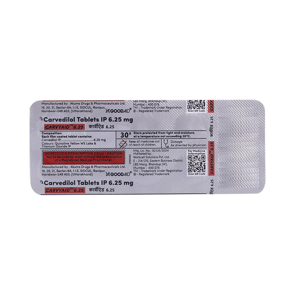 Carvyaid 6.25 Tablet - Image 3