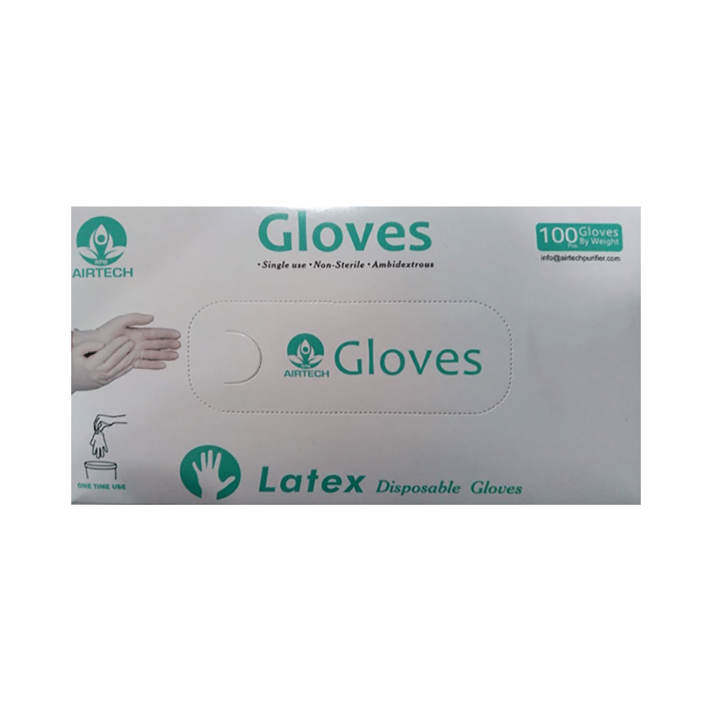 RPM Airtech Latex Powder Free Disposable Gloves Small - Image 1