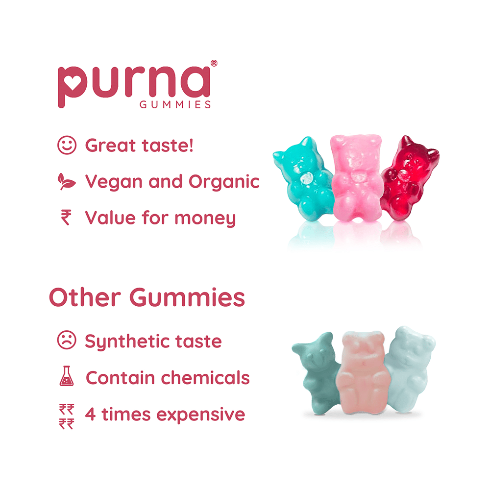 Purna Gummies Hairway to Heaven 5000mcg Biotin Vitamin Cranberry - Image 6