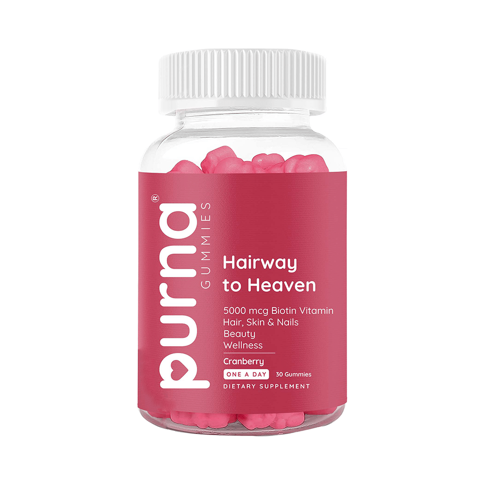 Purna Gummies Hairway to Heaven 5000mcg Biotin Vitamin Cranberry - Image 1