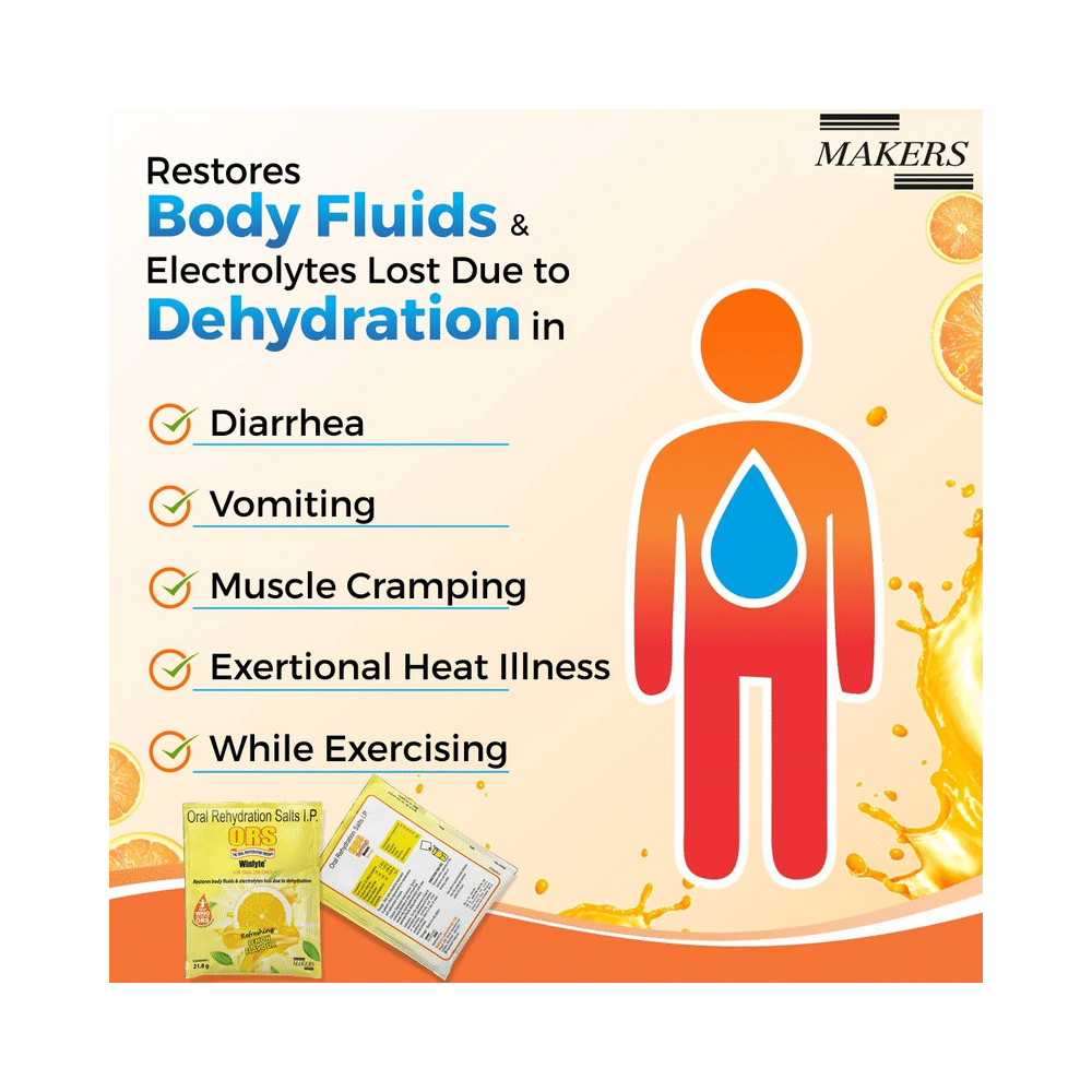Winlyte ORS for Restoring Body Fluid & Electrolytes | Flavour Sachet Refreshing Lemon - Image 7