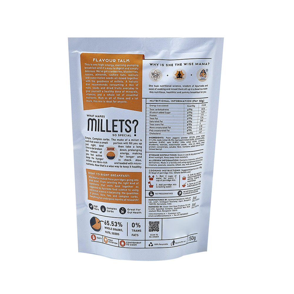 Wise Mama Berries and Nuts Millet Porridge - Image 2