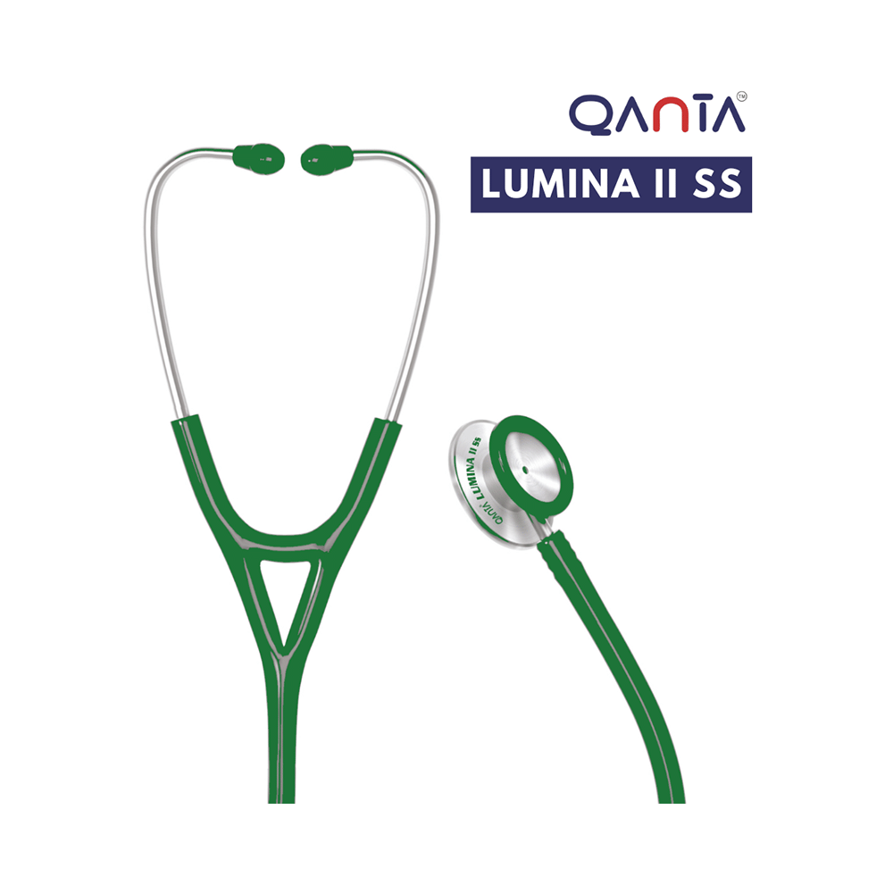 Qanta QA-1040 Stethoscope Lumina II SS With Stainless Steel Chest Piece Green - Image 3