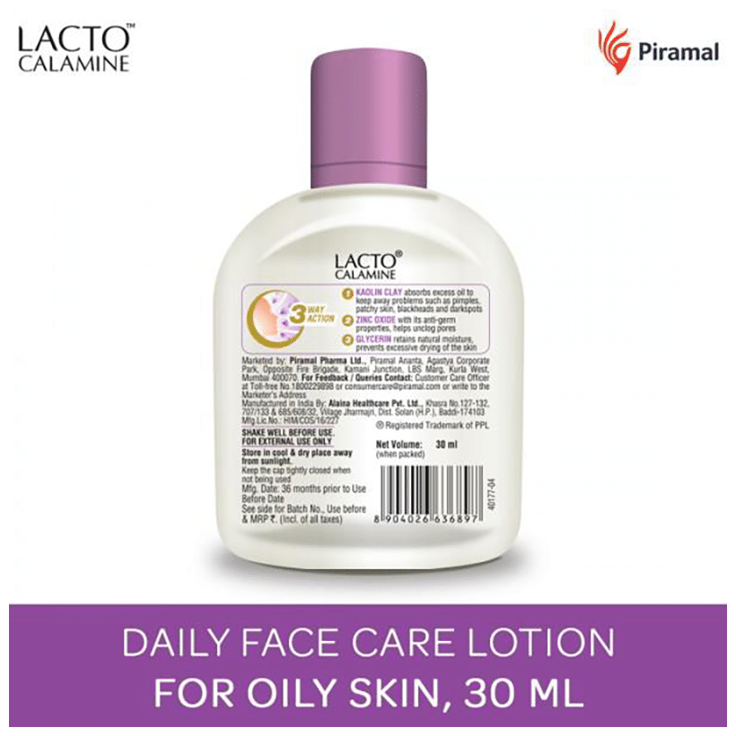 Lacto Calamine Oil Balance Lotion with Kaolin Clay for Oily Skin | Paraben Free - Image 2