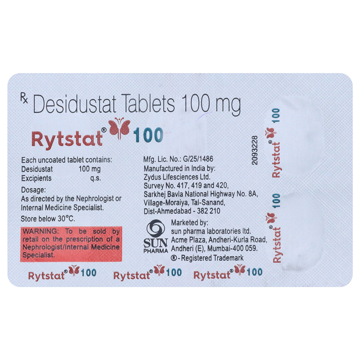 Rytstat 100mg Tablet - Image 1