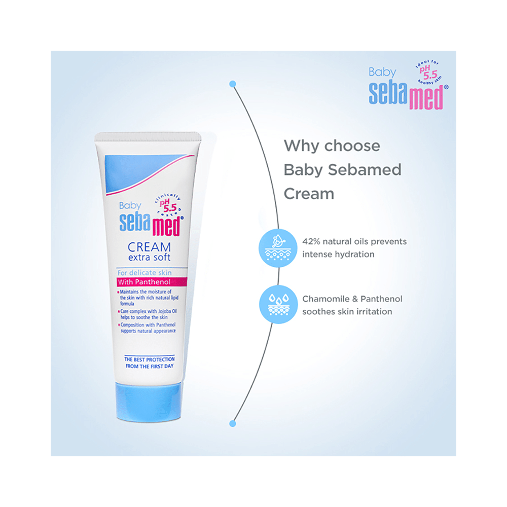 Sebamed Baby Cream Extra Soft with Panthenol & Jojoba Oil | For Delicate Skin - Image 6