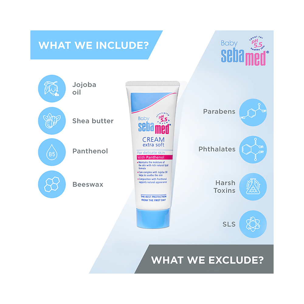 Sebamed Baby Cream Extra Soft with Panthenol & Jojoba Oil | For Delicate Skin - Image 5