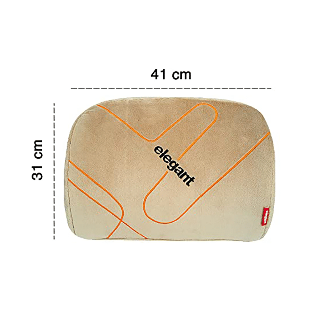 Elegant Fur Memory Foam Lumbar Support Beige - Image 5
