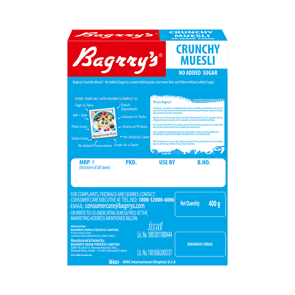 Bagrry's Crunchy Muesli No Added Sugar - Image 2