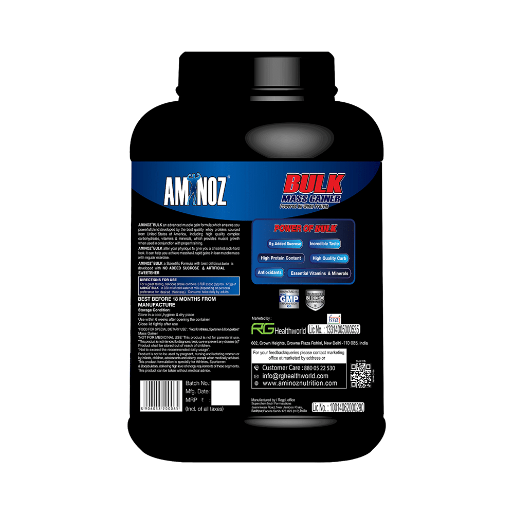 Aminoz Bulk Mass Gainer Rich Chocolate - Image 2