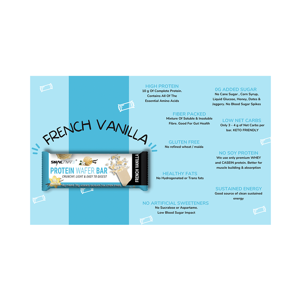 Snactivate Protein Wafer Bar (40gm Each) French Vanilla - Image 8