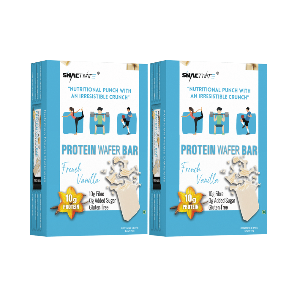 Snactivate Protein Wafer Bar (40gm Each) French Vanilla