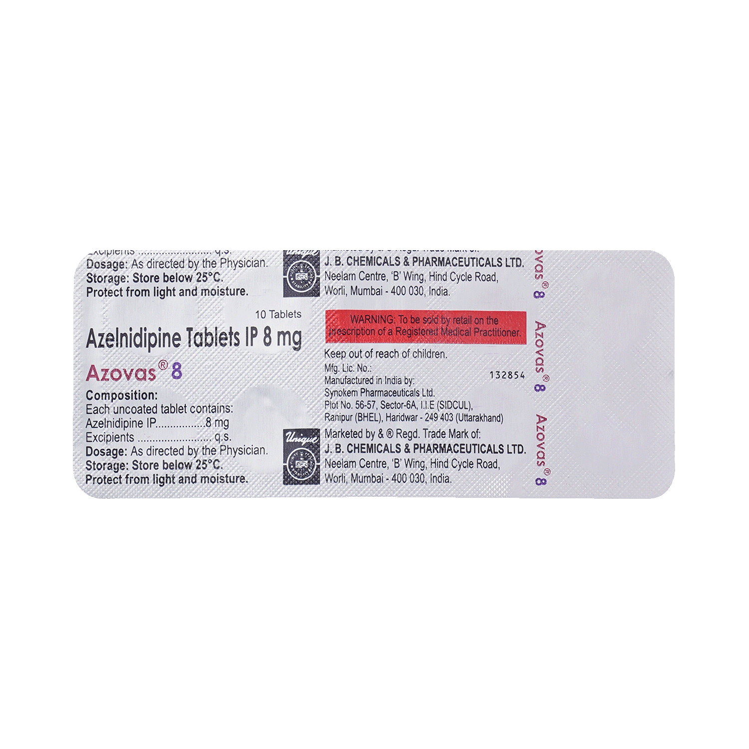 Azovas 8mg Tablet - Image 5