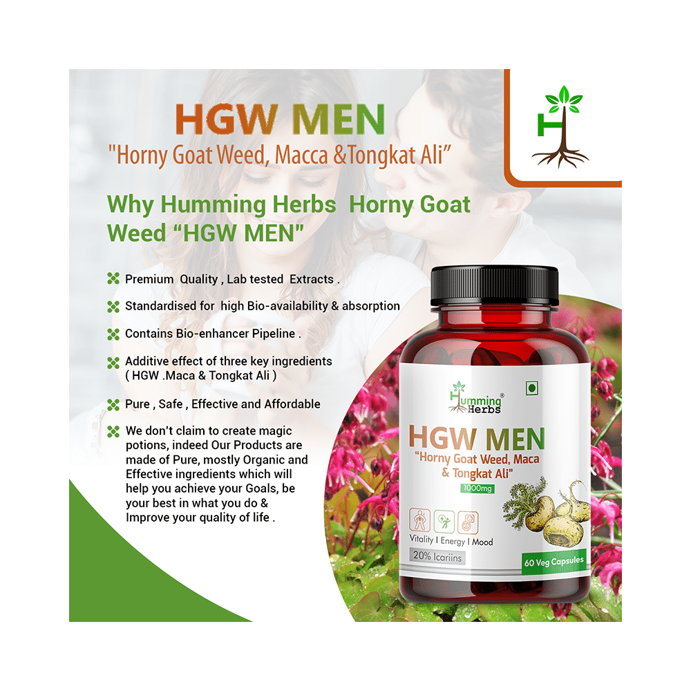 Humming Herbs HGW Men 1000mg Veg Capsule - Image 7