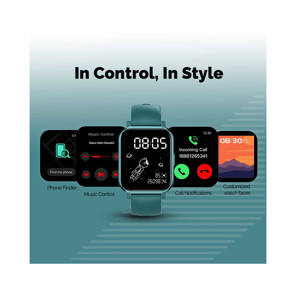 GOQii Stream SpO2 Bluetooth Calling with 3 Months Health & Personal Coaching Subscription Smart Watch Green - Image 6