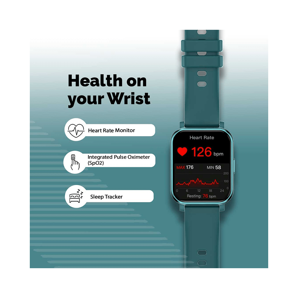 GOQii Stream SpO2 Bluetooth Calling with 3 Months Health & Personal Coaching Subscription Smart Watch Green - Image 7