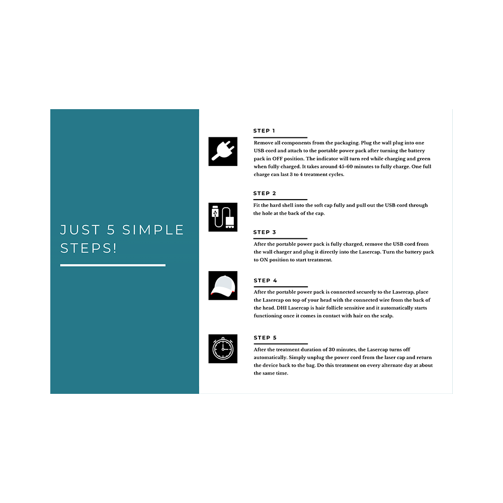 DHI Laser Cap with 272 Laser Diodes  FDA Approved & Clinically Proven for Hair Regrowth In Men & Women - Image 10