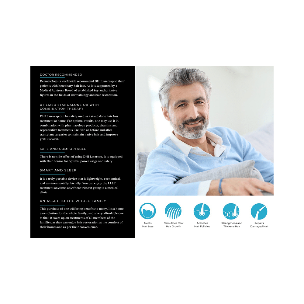 DHI Laser Cap with 272 Laser Diodes  FDA Approved & Clinically Proven for Hair Regrowth In Men & Women - Image 8