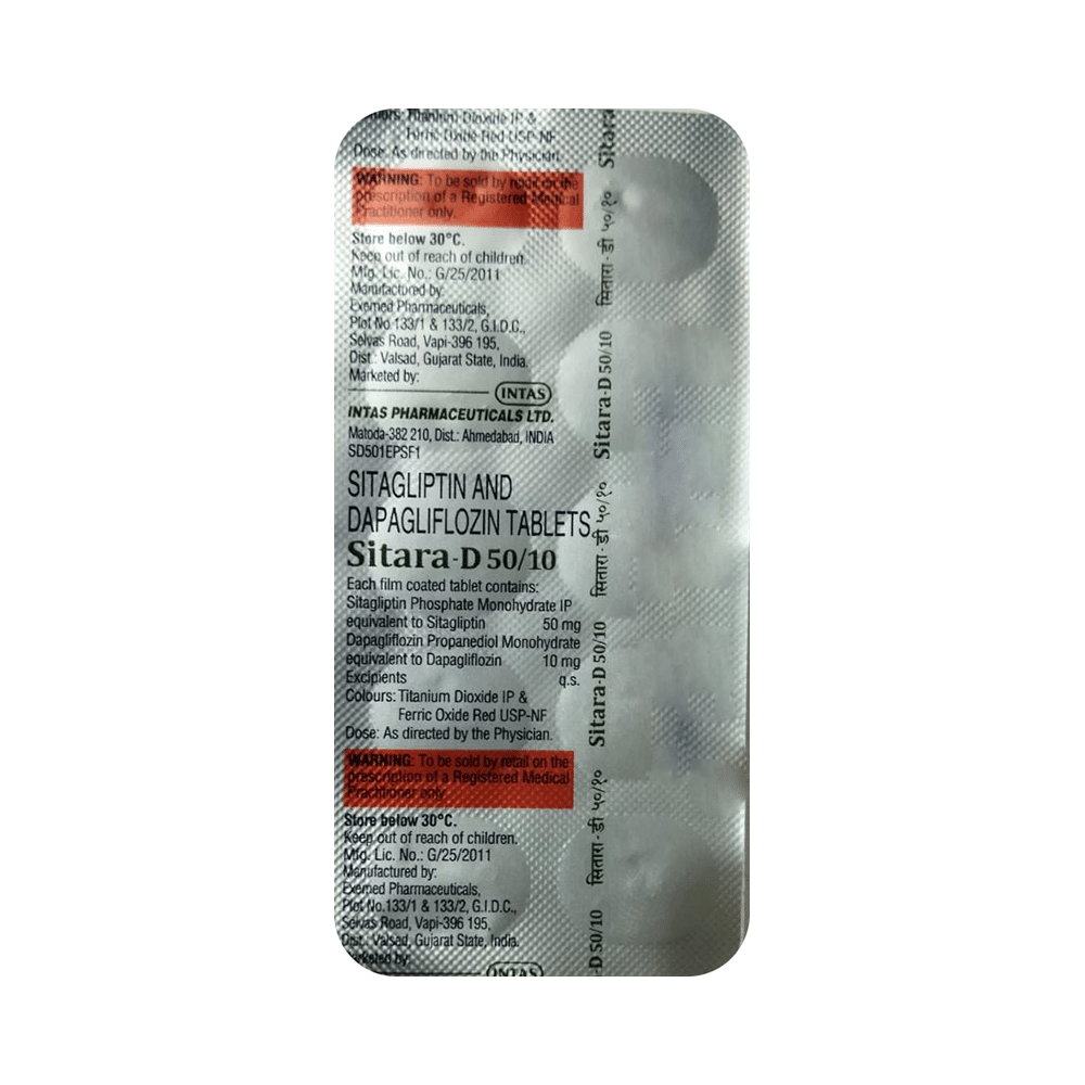 Sitara-D 10mg/50mg Tablet - Image 3
