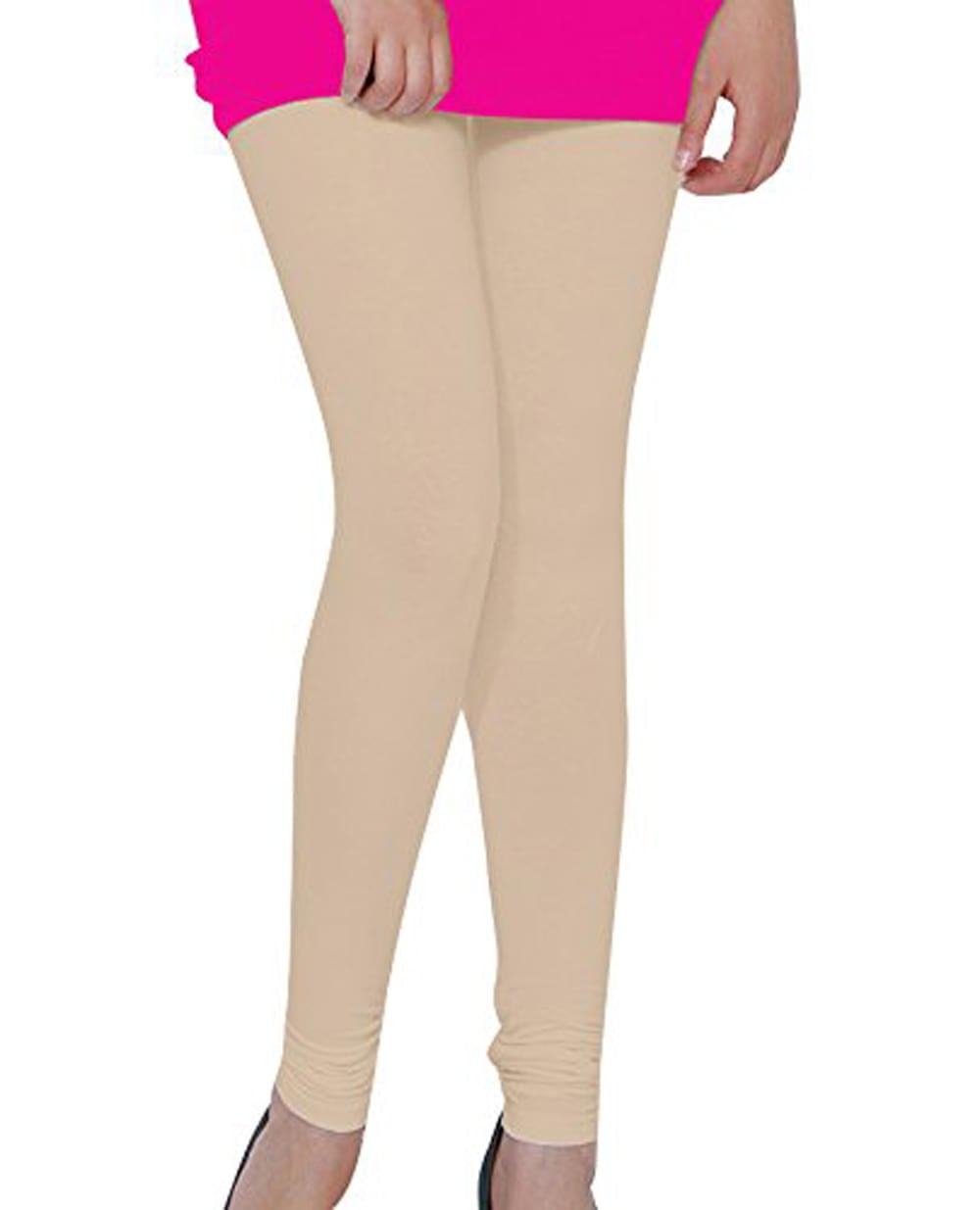Newmom Maternity Leggings with Seamless Tummy Support Size 4 Beige - Image 1