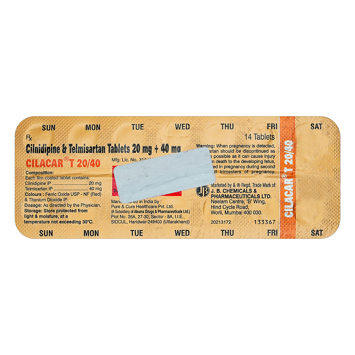 Cilacar T 20/40 Tablet - Image 2