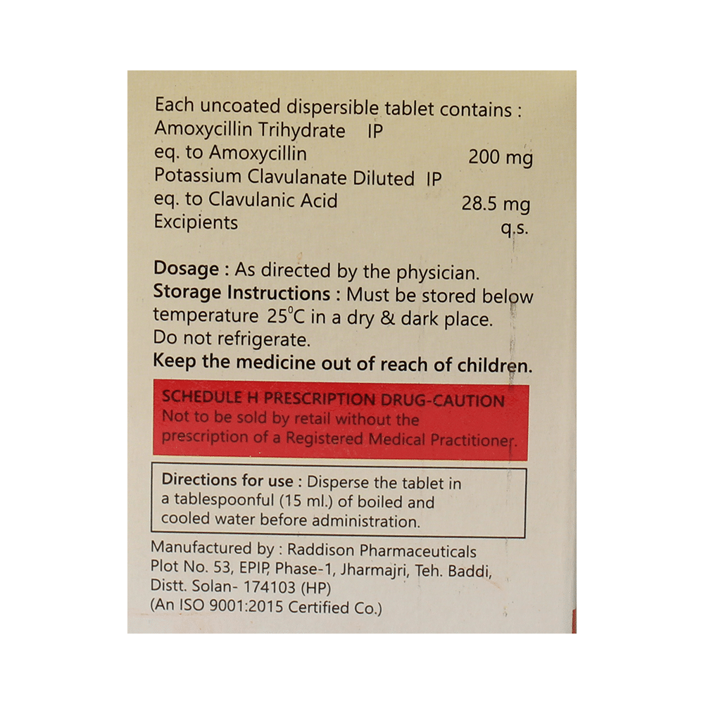 Nourclav Kid 228.5mg Tablet DT - Image 2