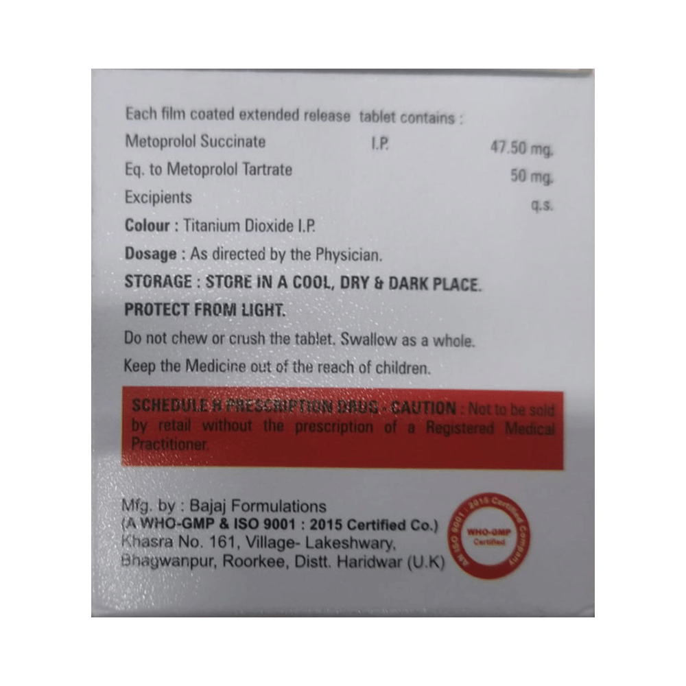 Metosis 50 Tablet ER - Image 2