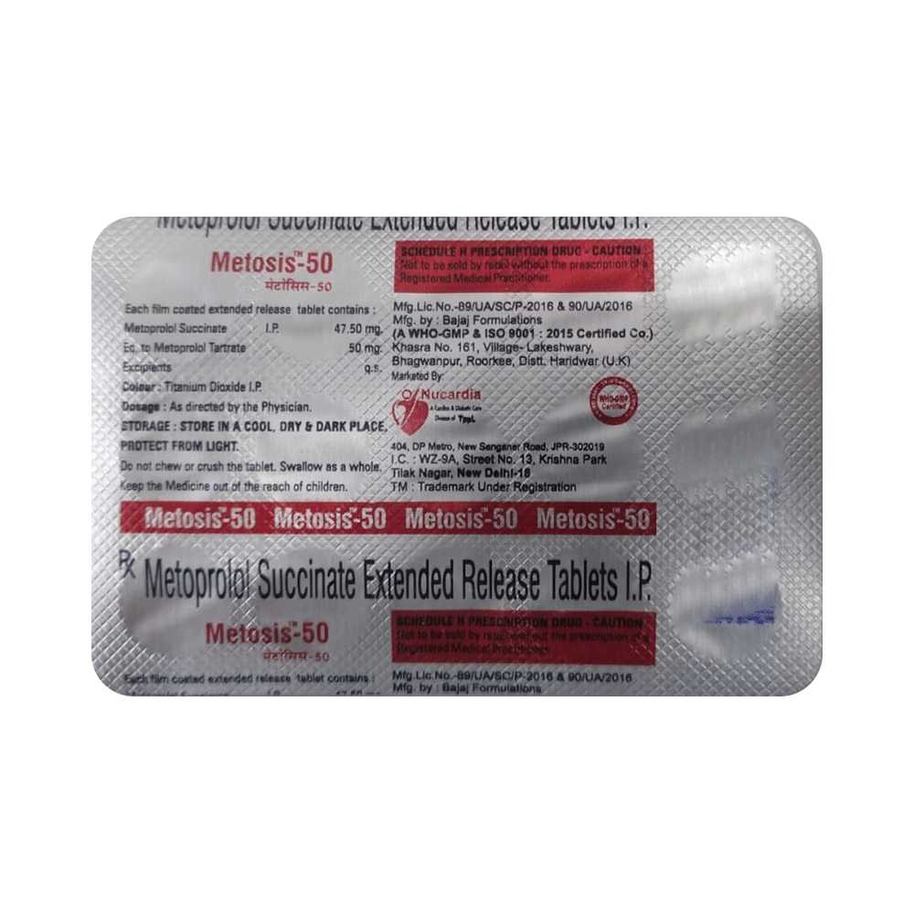 Metosis 50 Tablet ER - Image 3