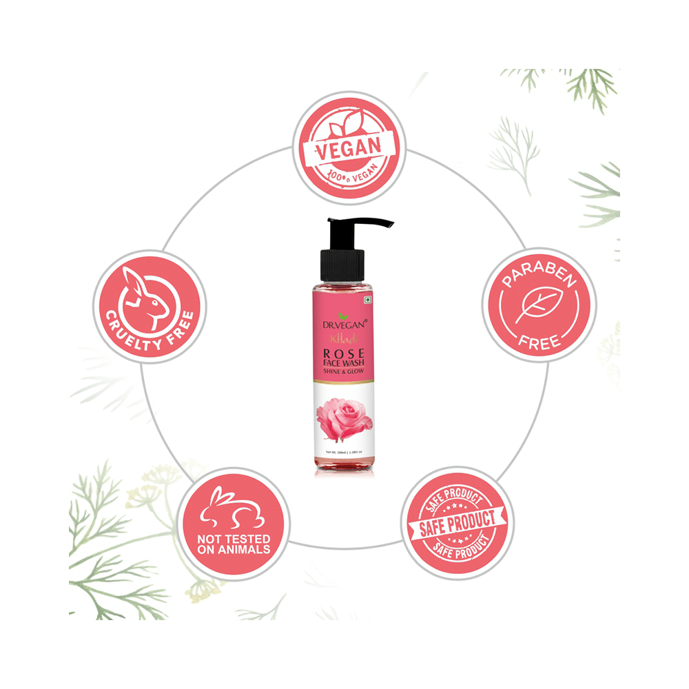 Dr. Vegan Khadi Rose Face Wash - Image 4