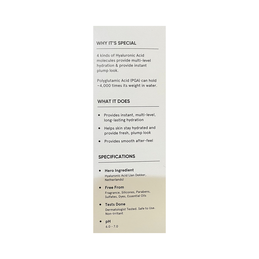 Minimalist Hyaluronic + PGA 02% Face Serum - Image 3