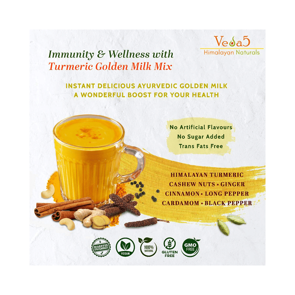 Veda5 Turmeric Golden Milk Mix Powder - Image 4