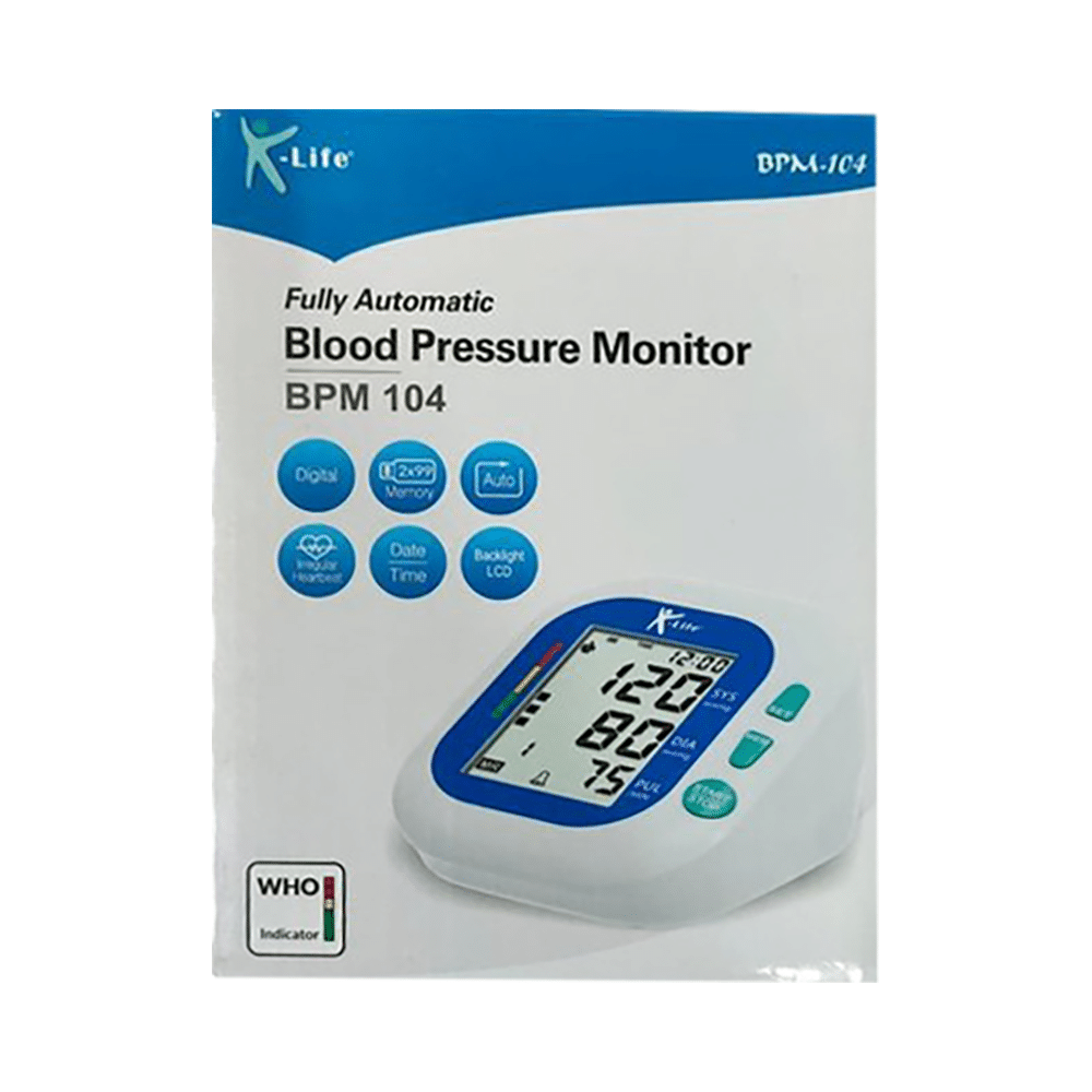 K-Life BPM 104 Fully Automatic Blood Pressure Monitor White