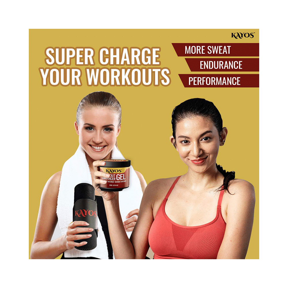 Kayos Workout Enhancer Gel 200gm with Sweat Slim Belt Large - Image 6