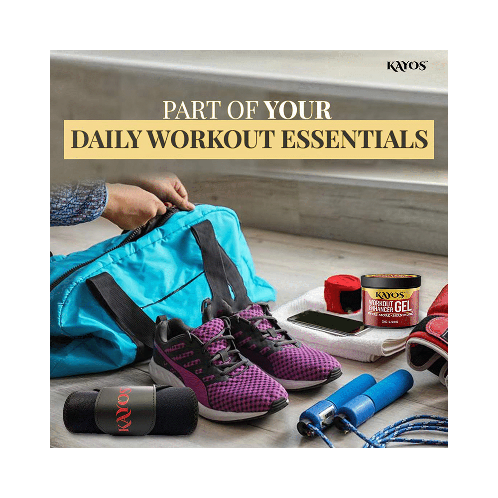Kayos Workout Enhancer Gel 200gm with Sweat Slim Belt Large - Image 8