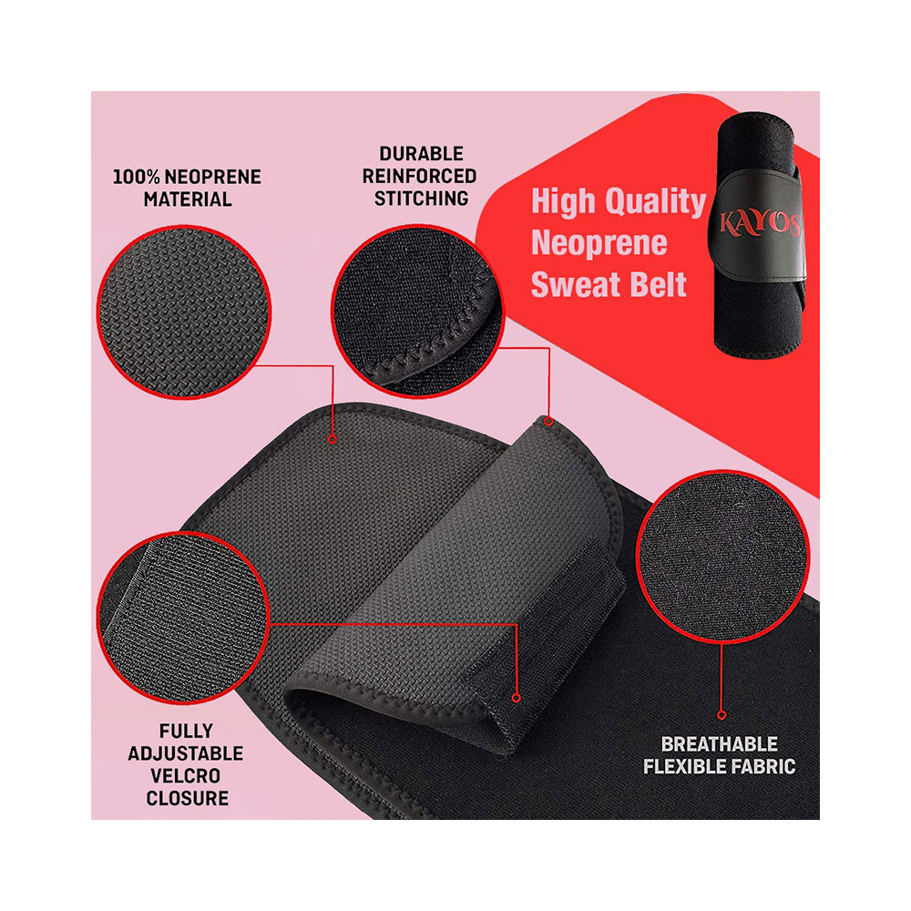 Kayos Workout Enhancer Gel 200gm with Sweat Slim Belt Large - Image 5