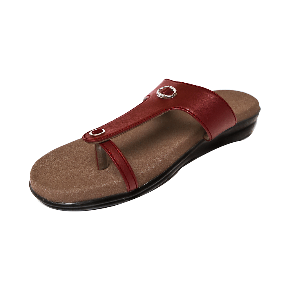 Dr. Brinsley Lyla Diabetic Women Slipper with Mask Free Size 42 Scarlet Red - Image 2