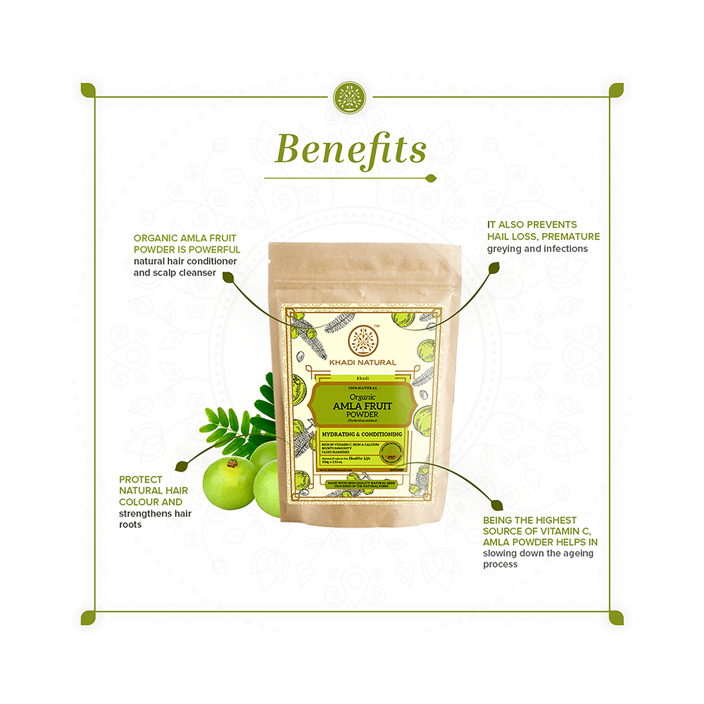 Khadi Naturals Organic Amla Fruit Powder - Image 3