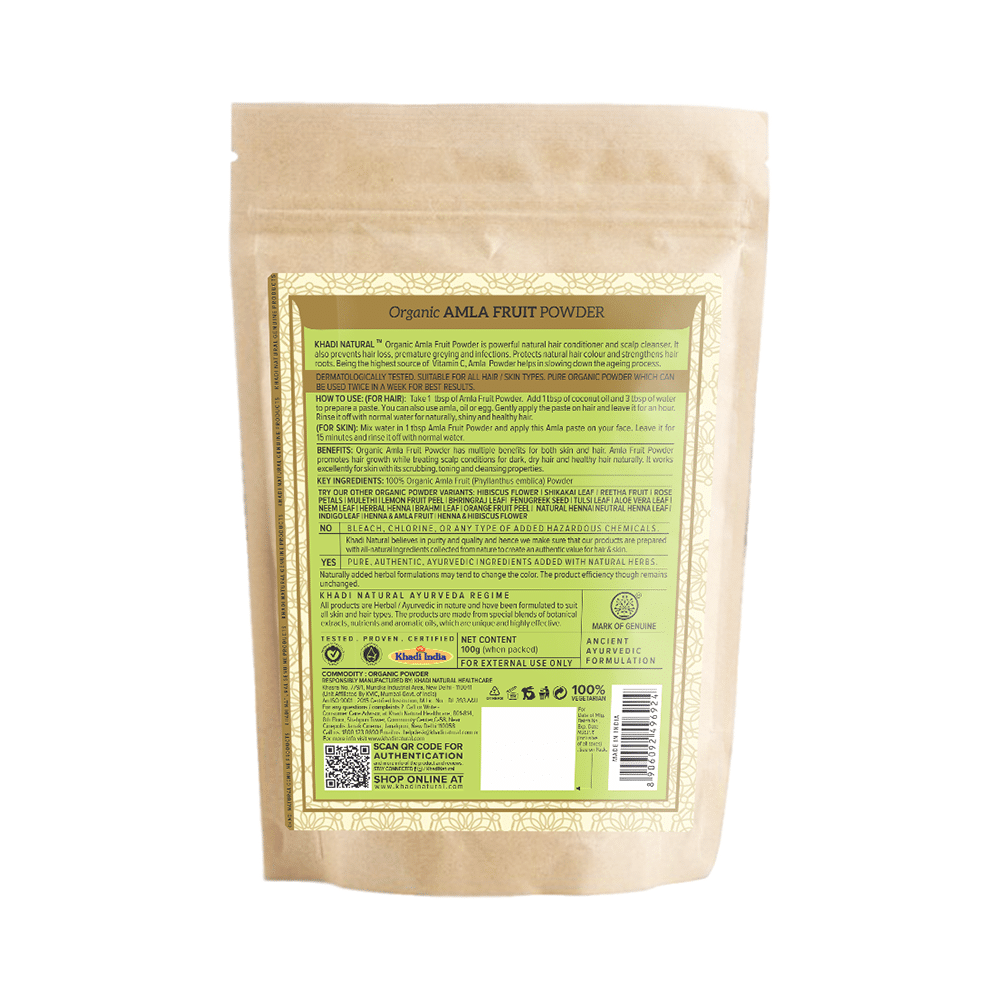Khadi Naturals Organic Amla Fruit Powder - Image 2