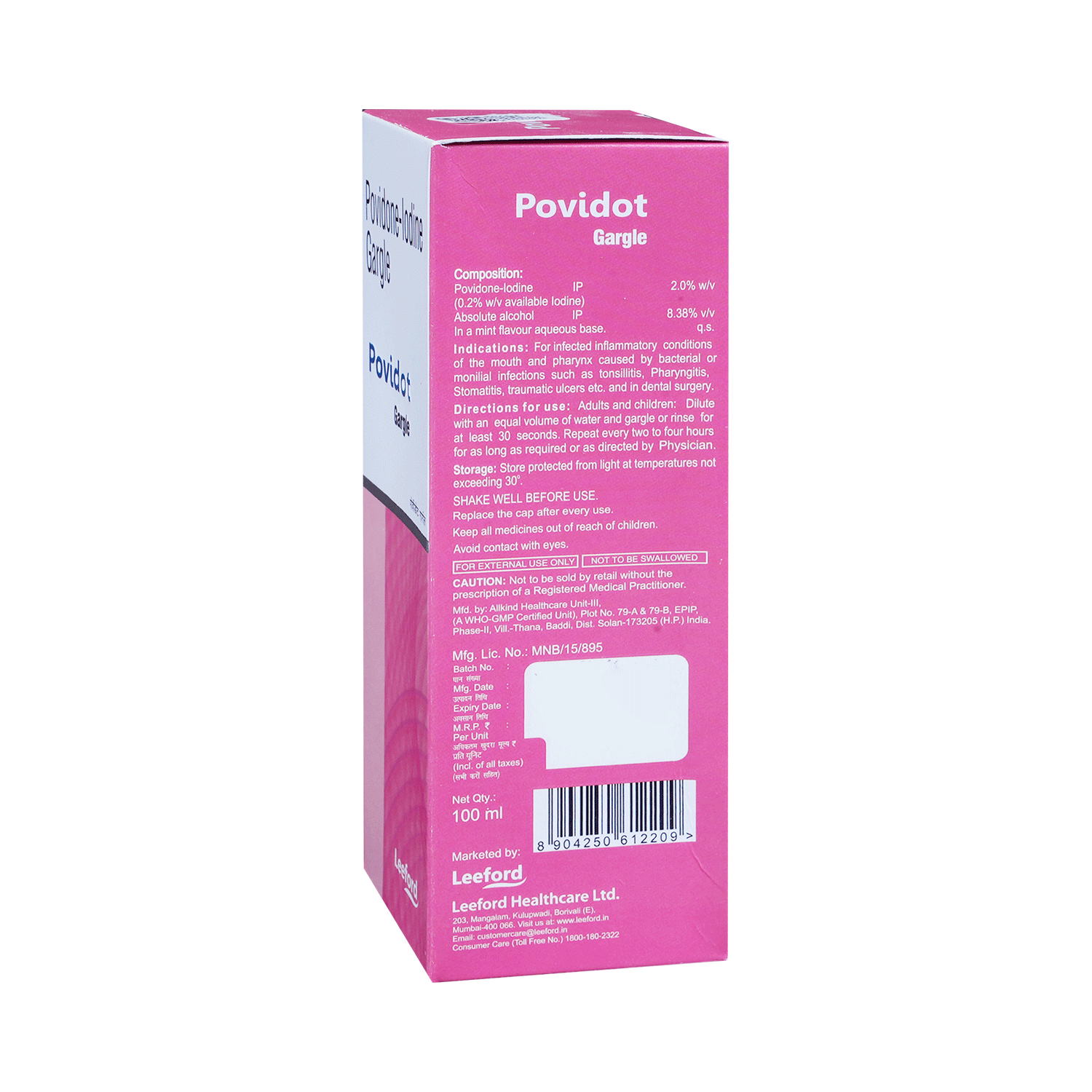 Povidot Gargle 100ml for Oral Care - Image 3