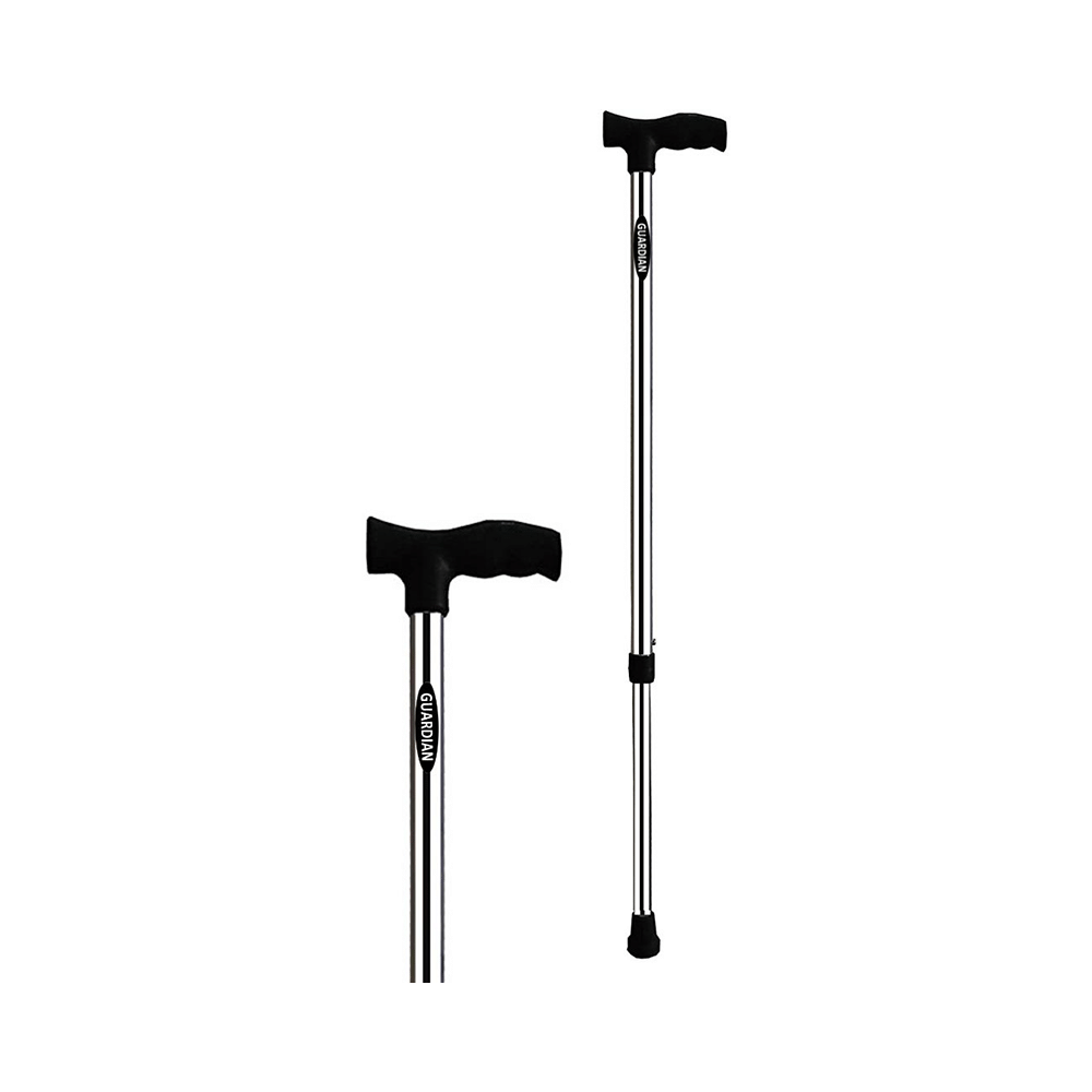 Guardian Adjustable Walking Stick Chrome Steel - Image 2